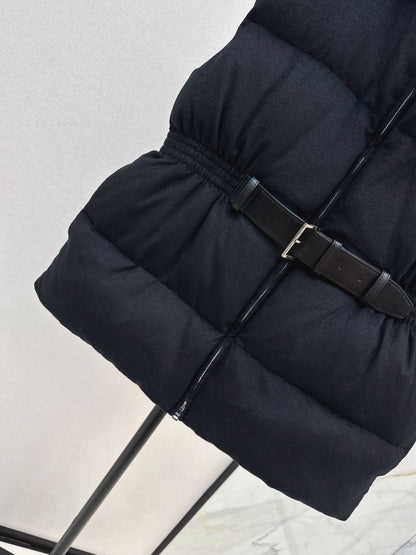 Pra New belt waist vest down jacket