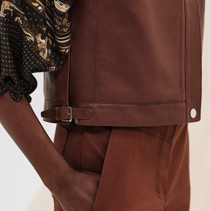 Herm New leather vest jacket