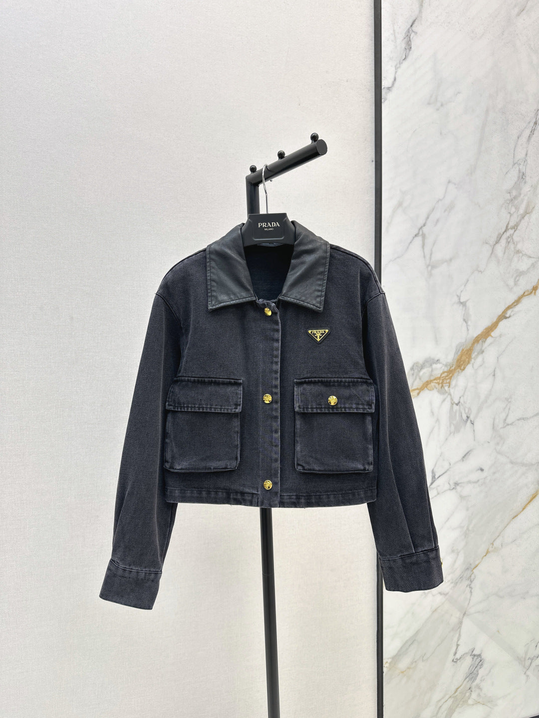 Pra New lapel denim jacket