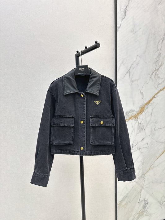 Pra New lapel denim jacket