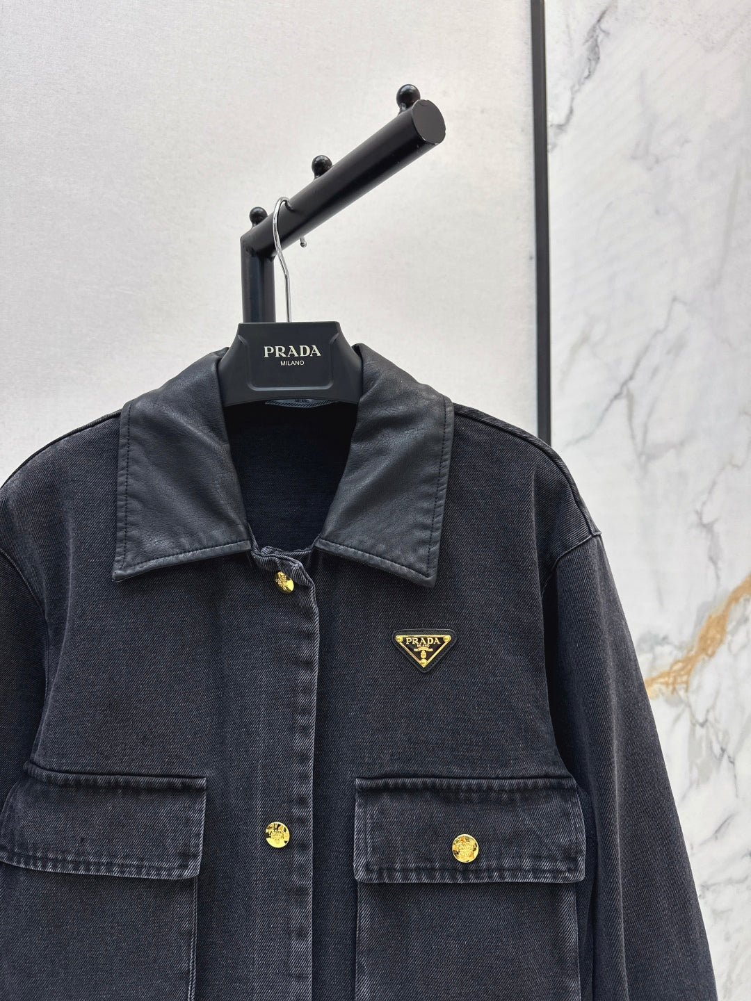 Pra New lapel denim jacket