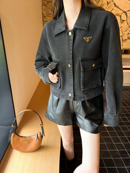 Pra New lapel denim jacket