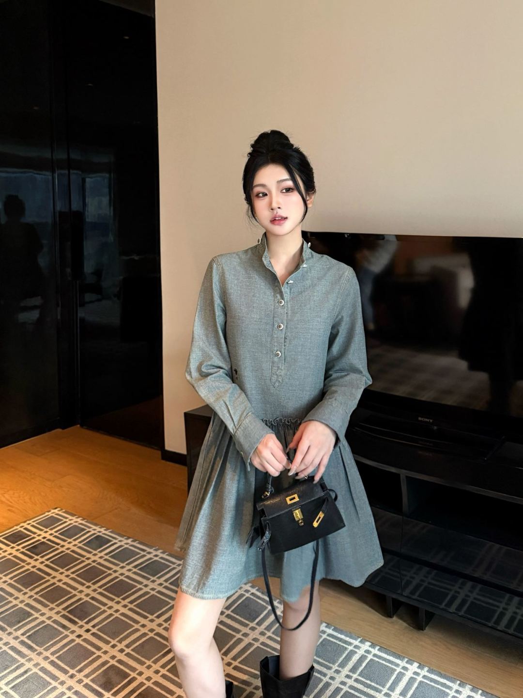 CD New Pleated outer dress