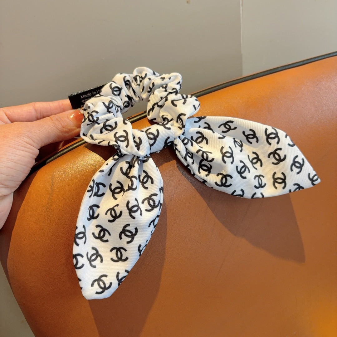 Chan Letter ribbon ponytail hair tie