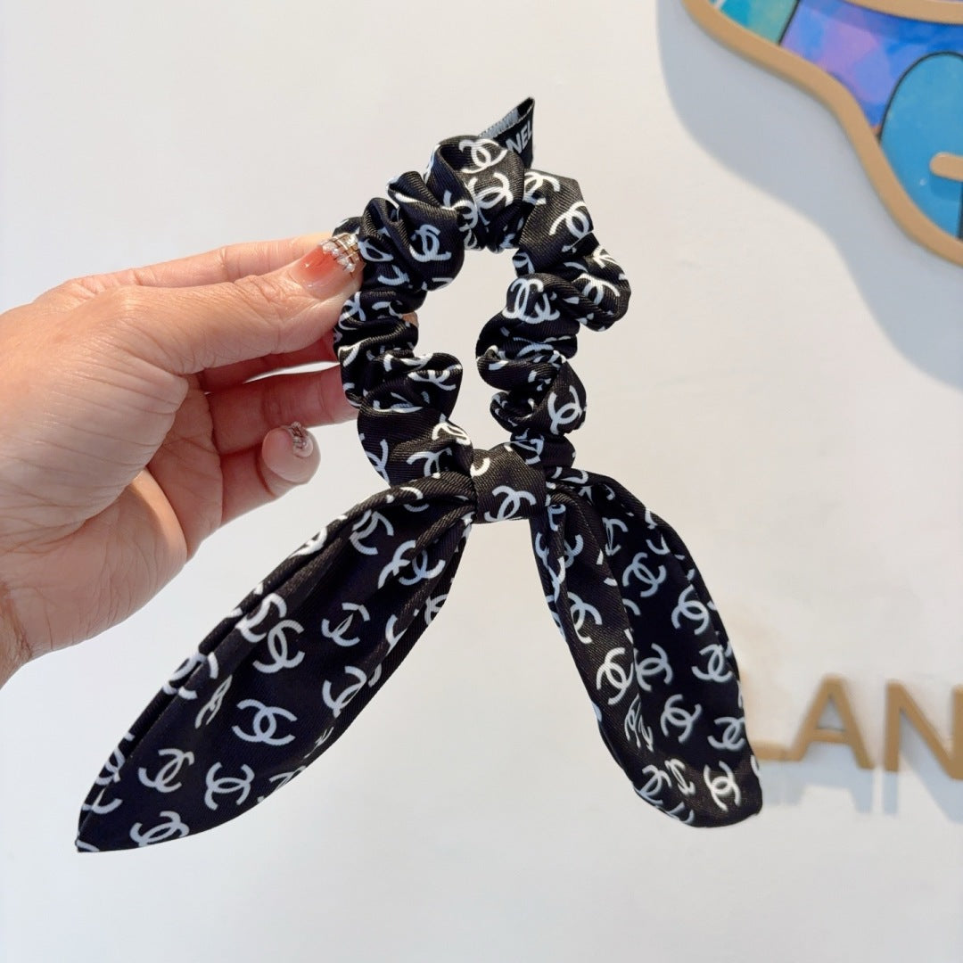 Chan Letter ribbon ponytail hair tie