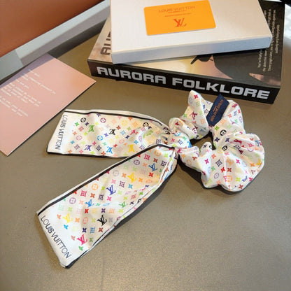 Louis Classic letter streamer ponytail hair tie