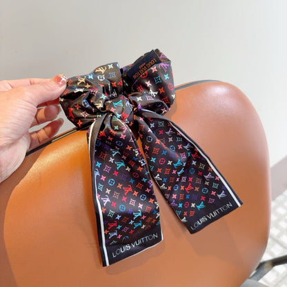 Louis Classic letter streamer ponytail hair tie