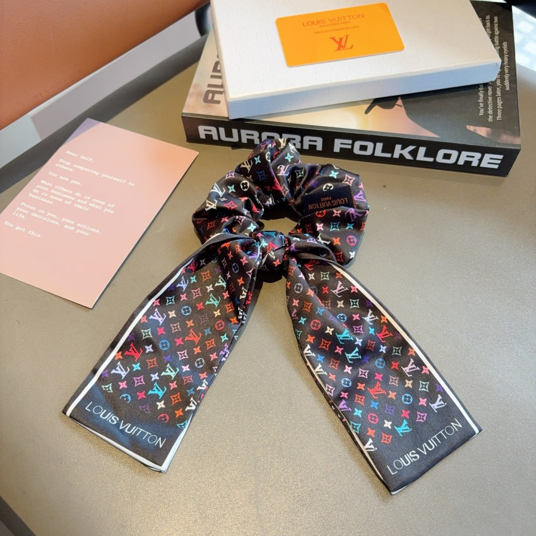 Louis Classic letter streamer ponytail hair tie