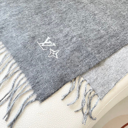 Louis classic striped plaid cashmere scarf