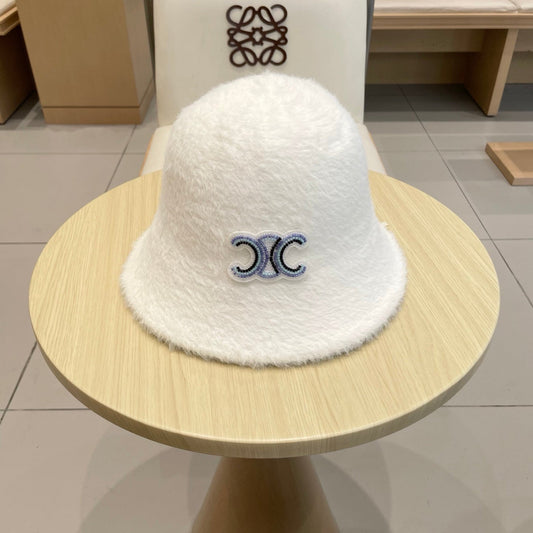 Ce1i autumn and winter plush bucket hat