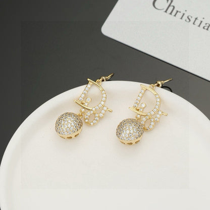 CD New Letter Earrings
