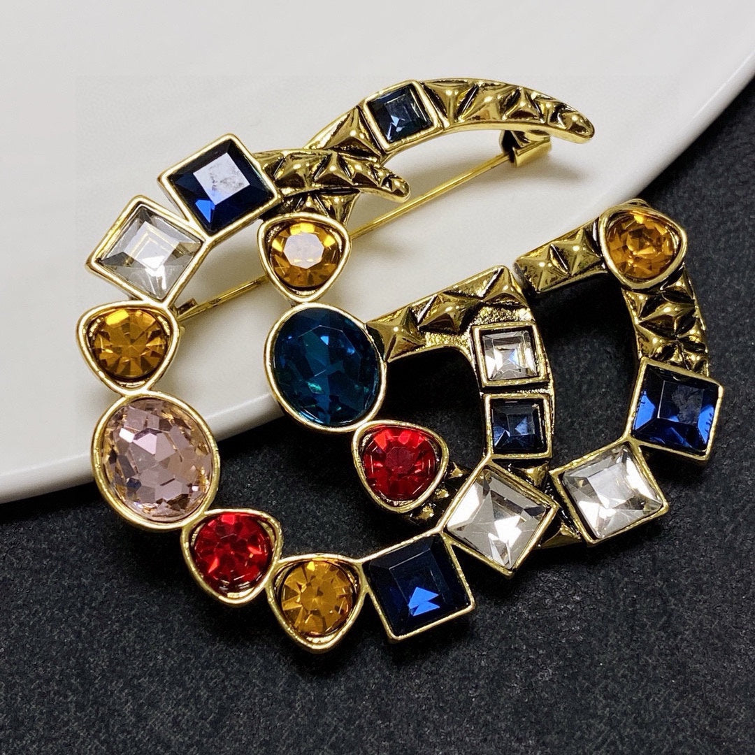 Guc New Colorful diamond brooch