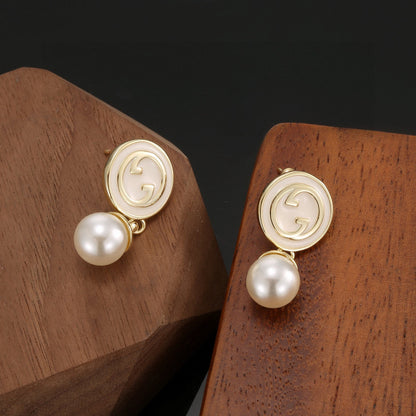 Guc New Pearl stud earrings