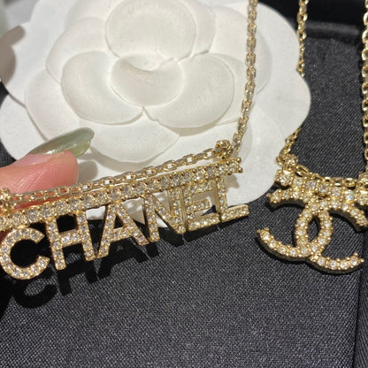 Chan New letter necklace